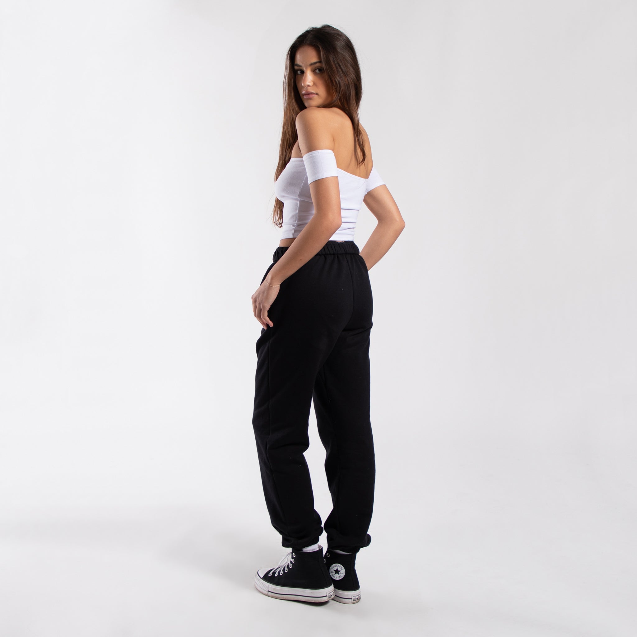 0891 - Women's Off Shoulder Cropped Tee